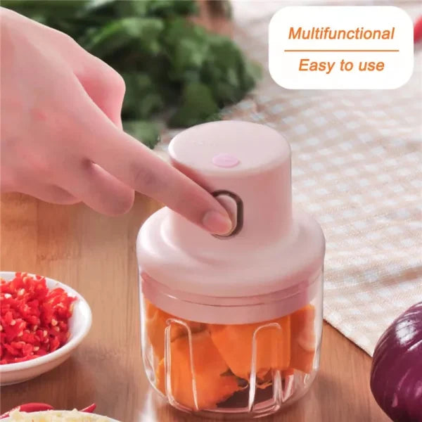 "Single Bowl USB Rechargeable Mini Food Chopper"