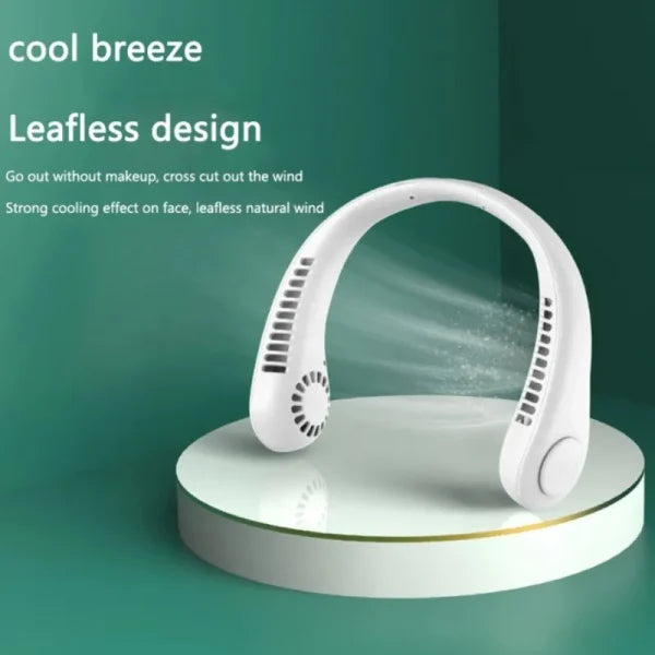 "Portable Rechargable Neck Fan"