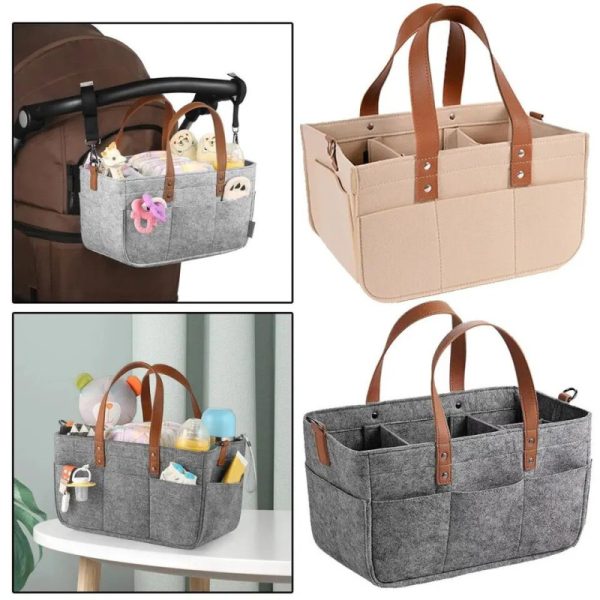 "Foldable Diaper Caddy Organizer"