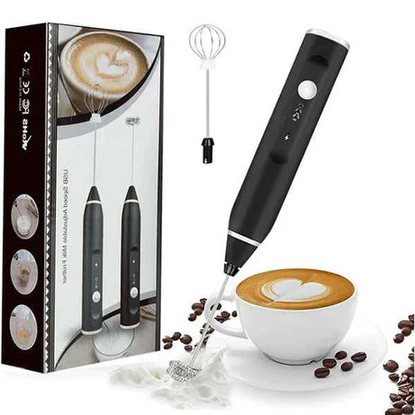 "Quick-Froth Rechargeable Electric Coffee Mixer & Egg Beater