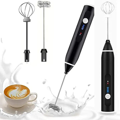 "Quick-Froth Rechargeable Electric Coffee Mixer & Egg Beater