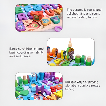 "Wooden Puzzle Sorting Learning Board Toys"